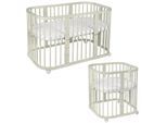 Waldin Babybett Kinderbett 7in1 mit Matratze, mitwachsendes Kinder-Bett