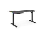 Mid.you , Schwarz , Metall , rechteckig , 80x72-110x140 cm , höhenverstellbar, USB-Anschlüsse , Büromöbel, Schreibtische, Höhenverstellbare Schreibtische