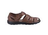 Hush Puppies Heren Albert Visserssandalen van Leer (Beige)