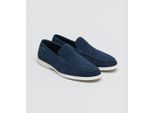 Ben Sherman Amarillo Herren Wildleder Mokassins In Blau