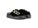 Desert Fleur Gypsum Damen Sandalen Aus Schwarzem Wildleder