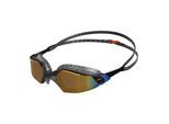 Speedo Unisex volwassen Aquapulse Pro Spiegel Zwembril (Zwart/Goud)