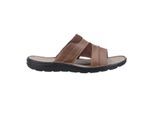 Hush Puppies Heren Archer Leren Muiltjes (Tan)