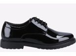 Hush Puppies Verity Slip On Leren Damesschoenen Met Lakleren Zwarte Brogues.
