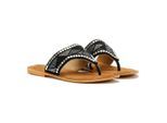 Tower Footwear Wide Vamp Toepost Damen Schwarze Sandalen