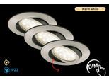 BRILONER LEUCHTEN LED Einbauleuchte "ATTACH DIM", silber, Leuchten