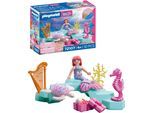 Konstruktions-Spielset PLAYMOBIL "Meerjungfrau mit Geschenk (72107), Fantasy & Magic", bunt, Spielbausteine, Kinder, Kunststoff, Konstruktions-Spielset