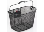 Fahrradkorb FISCHER FAHRRAD, schwarz, Taschen, B/H/T: 25cm x 34cm, Metall, Fahrradkorb, B:25cm H:34cm