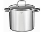 Gemüsetopf RÖSLE "MOMENTS, Ø 24 cm mit Deckel 9 Ltr.", silber (silberfarben), B:26cm H:28cm L:35cm Ø:24cm, Töpfe, Gemüsetopf