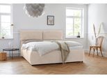 Polsterbett OTTO HOME "Jenson", beige, B:208cm L:225cm, Struktur weich (85% Polyester/15% Nylon), Betten, Polsterbett, als Bettgestell oder mit 3 Matratzenarten und Härtegraden