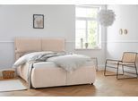 Polsterbett OTTO HOME "Jenson", beige, B:168cm L:225cm, Struktur weich (85% Polyester/15% Nylon), Betten, Polsterbett, als Bettgestell oder mit 3 Matratzenarten und Härtegraden
