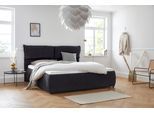 Polsterbett OTTO HOME "Jenson", grau (anthrazit), B:208cm L:225cm, Struktur weich (85% Polyester/15% Nylon), Betten, Polsterbett, als Bettgestell oder mit 3 Matratzenarten und Härtegraden