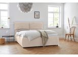 Polsterbett OTTO HOME "Jenson", beige, B:188cm L:225cm, Struktur weich (85% Polyester/15% Nylon), Betten, Polsterbett, als Bettgestell oder mit 3 Matratzenarten und Härtegraden