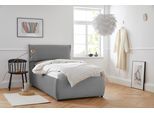 Polsterbett OTTO HOME "Jenson", grau, B:128cm L:225cm, Struktur weich (85% Polyester/15% Nylon), Betten, Polsterbett, als Bettgestell oder mit 3 Matratzenarten und Härtegraden