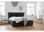 Polsterbett OTTO HOME "Jenson", grau (anthrazit), B:188cm L:225cm, Struktur weich (85% Polyester/15% Nylon), Betten, Polsterbett, als Bettgestell oder mit 3 Matratzenarten und Härtegraden