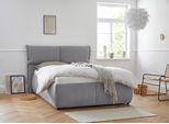 Polsterbett OTTO HOME "Jenson", grau, B:168cm L:225cm, Struktur weich (85% Polyester/15% Nylon), Betten, Polsterbett, als Bettgestell oder mit 3 Matratzenarten und Härtegraden