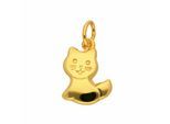 Kettenanhänger ADELIA´S "Anhänger Katze 333 Gold ( 8K )", gold, Schmuckanhänger, Mädchen, Gold, Kettenanhänger, Goldanhänger Katze