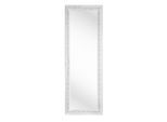 Carryhome Wandspiegel, Weiß, Glas, Eukalyptusholz, massiv, rechteckig, 50x150x3 cm, Ganzkörperspiegel, Spiegel, Wandspiegel