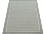 Teppich PACO HOME "Brugge 225", beige, B:120cm H:4mm L:170cm, Polypropylen, Teppiche, Teppich, Flachgewebe, mit Bordüre, In- und Outdoor geeignet, Wohnzimmer