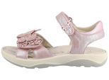 Sandale LURCHI "Farfalla", Mädchen, Gr. 25, rosé, Lederimitat, festlich, Schuhe Sandale, Klettschuh mit Strasssteinen, Größenschablone zum Download