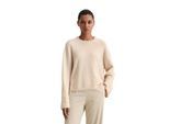 Strickpullover MARC O'POLO "aus Schurwolle-Alpakawolle-Mix", Damen, Gr. XL, beige (light oat), Obermaterial: 49% Schurwolle, 25% Alpaka, 24% Polyamid, 2% Elasthan, unifarben, Rundhals, Pullover Strickpullover