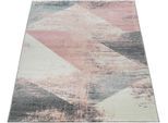 Teppich PACO HOME "Mero 102", bunt (mehrfarbig), B:60cm H:16mm L:100cm, Polypropylen, Teppiche, Teppich, Kurzflor, modernes Design, Pastell-Farben, Used-Optik