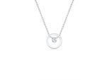 Collierkettchen ELLI "Kreis 925 Sterling Silber, mit Kristallen von Swarovski", silber, Halsketten, Damen, 45,mit Steinen, Silber 925 (Sterlingsilber), L: 45