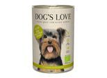 DOG'S LOVE Nassfutter Hund, Adult, Bio Huhn mit Buchweizen und Sellerie 6x400 g