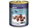 PREMIERE Meati Nassfutter Hund, Adult, Entenherzen 24x800 g