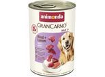 animonda GranCarno Original Nassfutter Hund Adult, Rind und Lamm 24x400 g