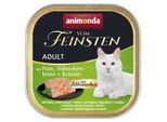 animonda Vom Feinsten Nassfutter Katze, Adult, mit Schlemmerkern Pute, Hühnchenbrust und Kräuter 32x100 g