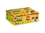 Pedigree Nassfutter Hund Adult, Multipack, Gemischte-Selektion mit Gemüse, in Sauce 80x100 g