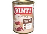 RINTI Sensible Nassfutter Hund, Adult, Dose Lamm und Reis 12x400 g