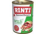 RINTI Kennerfleisch Nassfutter Hund, Adult, Dose, Wild 24x400 g