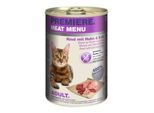 PREMIERE Meat Menu Nassfutter Katze Adult Rind mit Kalb und Huhn 24x400 g