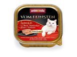 animonda Vom Feinsten Nassfutter Katze, Adult, mit Schlemmerkern Rind, Hühnchenbrust und Kräuter 32x100 g
