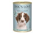 DOG'S LOVE Nassfutter Hund, Adult, Hypoallergen Ente 6x400 g