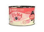 Lucky Lou Nassfutter Katze Kitten Geflügel 24x200 g