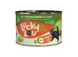 Lucky Lou Nassfutter Katze Adult Rind und Wildschwein 12x200 g