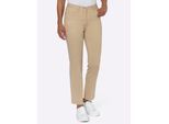 Stretch-Jeans LADY, Damen, Gr. 24, Kurzgrößen, beige (sand), 98% Baumwolle, 2% Elasthan, unifarben, lang, Jeans