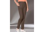 Stretch-Jeans CLASSIC BASICS, Damen, Gr. 24, Kurzgrößen, grau (taupe), 96% Baumwolle, 4% Elasthan, unifarben, lang, Jeans