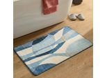 Badematte GINO FALCONE "Aquata GF-170", blau, H:5mm, Oberfläche: 100% Polyester, Badematten, Badematte