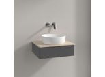 Villeroy und Boch Antao Waschtisch-Unterschrank K07113GK 60x19x50cm, Waschbeckenplattenfarbe botticino, anthracite matt lacquer