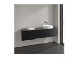 Villeroy und Boch Antao Waschtisch-Unterschrank K38050PD 160x36x50cm, Hahnlochbohrung, Waschbeckenplattenfarbe Lack, black matt lacquer