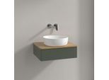 Villeroy und Boch Antao Waschtisch-Unterschrank K07111HL 60x19x50cm, Waschbeckenplattenfarbe honey oak, leaf green matt lacquer
