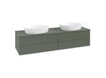 Villeroy und Boch Antao Waschtisch-Unterschrank K28010HL 160x36x50cm, Waschbeckenplattenfarbe Lack, leaf green matt lacquer
