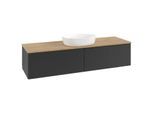 Villeroy und Boch Antao Waschtisch-Unterschrank K36111PD 160x36x50cm, Waschbeckenplattenfarbe honey oak, black matt lacquer