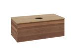 Villeroy und Boch Antao Waschtisch-Unterschrank K31151HM 100x36x50cm, Hahnloch, Waschbeckenplattenfarbe honey oak, warm walnut