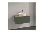 Villeroy und Boch Antao Waschtisch-Unterschrank K30111HL 80x36x50cm, Waschbeckenplattenfarbe honey oak, leaf green matt lacquer