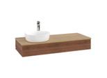 Villeroy und Boch Antao Waschtisch-Unterschrank K11151HM 120x19x50cm, Hahnloch, Waschbeckenplattenfarbe honey oak, warm walnut